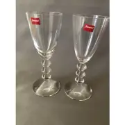 Baccarat Vega wine glass pair 2 Set France Cristal Clear Luxury Brand BACCARAT
