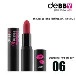 Debby long lasting matte lipstick 8h kisses 06 cheerful warm red