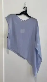 Sass & Bide Top Womens 8 Blue Asymmetrical UNIVERSAL LANGUAGE BNWT $350 Size 8