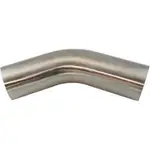 Aeroflow 304 S/S Bend 45 Deg 4-1/2" O.D1.5mm (.059") 150mm / 6" Leg - AF9502-4500