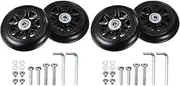 uxcell Replacement Luggage Wheels 90x24mm Suitcase Wheel Repair Kits Include 4 PU Bearing Wheels & Washers, Wrenches & Axle Screw for Trolley Bag, Inline Skate and Caster Board