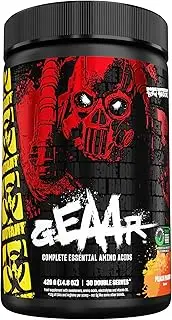 MUTANT GEAAR | 9.4g of EAA Powder + Arginine, 7g BCAAs, 4g Leucine, Electrolytes, Coconut Water, No Artificial Colours or Flavours | 30 Servings | Peach Mango | 378g