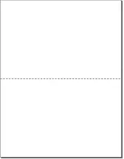 NextDayLabels - Pack of 500 Sheets, 8-1/2 x 11" Letter Size Perforated Paper (White, Perf @ 5-1/2")