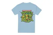 Teenage Mutant Ninja Turtles Mens Classic Turtles T-Shirt (Light Blue) - UTTV6565