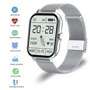 Smart Watches for Men Women Heart Rate Touch Screen Fitness Tracker for iPhone Android Bluetooth-Silver