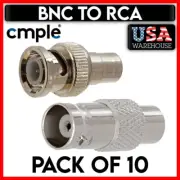 10 Pcs RCA to BNC Adapter Coaxial Cable RCA Converter CCTV Camera DVR M/F F/F