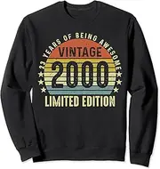 [X.Style] 23rd Birthday for Him 2000 Turning 23 Year Old Son Daughter Sweatshirt ds711 Sweatshirt (S) Black