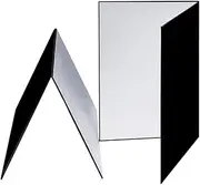 FVDPWYE 2Pcs Light Reflectors Photography Cardboards Foldable Multifunctional Lightweight Light Diffuser Boards for Jewelry Studio, Black White Silver, A4