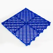 Boss Detail Interlocking Modular Garage Flooring Tile 12"x12"| 25 Count (Blue)