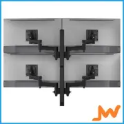 Atdec AWMS-4-4675 Quad 460mm Monitor Arms F Clamp - Black