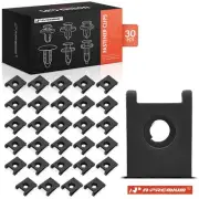 A-Premium 30x #14 (M6.3) Metal Spring Type U-Nut Retainer Clips for Chevy Astro