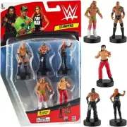 WWE Wrestler Stampers 5pk The Rock Mysterio Becky Lynch Ultimate Warrior