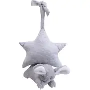 LVD Musical Stretch Bunny Home/Nursery Decor Children/Baby 0+ 16x33cm Grey