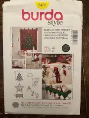 Burda 7477 UNCUT Sewing Pattern, Christmas Accessories