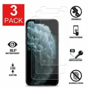 3-PACK For iPhone 11 XSmax/XR/XS/X/8/7/6 Real Tempered Glass Screen Protector x3