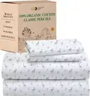 California Design Den Printed Luxury Sheets King Size Set - 100% Organic Cotton,