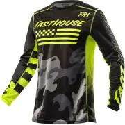 Fasthouse 2024 Youth Grindhouse Jersey - Riot - Black/High-Viz, X-Small