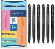 Pilot Super Grip G Retractable Ballpoint Pen - Black Ink - Medium 1.0mm Tip (6)
