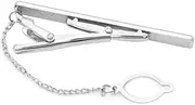 [LIGIGWASH] Men Simple Metal Necktie Bar Clip for Business Shirts Tie Pin Clasp with Spring Loaded Tension Keeps Neckties Straight for Formal Occasions