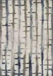 Multi-Color Geometric Grid Faded Distressed Door Mat RC2 - Aprx 3' 3" x 5' 1"