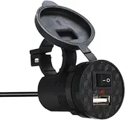 USB Motorcycle Phone Charger, 12V Waterproof Fast Charger, Multi-Purpose Motorcycle Accessories for Electric Scooters, 1.97x1.26x1.26 inches, 5V-1.5A, 9-24V