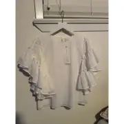 NWT Mud Pie Culver Ruffle Top Size Small (paid $59.99)