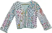 [Generic] Handmade Women's Kantha Jacket, Unisex Patchwork Indian Cotton Jacket, Hand Quilted Reversible Kantha Jacket