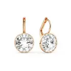 MYJS Bella Earrings with 4 Crt Clear Swarovski Crystals Rose Gold Plated Bridal
