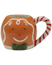 Certified International Holiday Magic Gingerbread Set of Four 3D Mugs