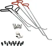 Car Dent Removal Rods Tools ，6 Pcs Rod Whale Tail with Slide Hammer Tips Tool for Car Dents Hail Damage Removal