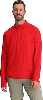 [Spyder] Men's Gridweb Half Zip Fleece Ski Base Layer Jacket