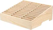 PRETYZOOM Wooden Mobile Phone Box Desktop Cell Phone Organizer 36 Grid Calculator Storage Holder Multi-grid Phone Display Box for Home Office Meeting Room Supplies