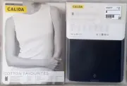 CALIDA COTTON FAVOURITES 100% COTTON BLACK CAMISOLE TANK TOP 12158 SIZE S