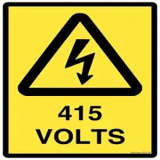 Hazard Sign - 415 Volts