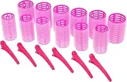 Mikinona Stylish Hair Curlers 18-piece Set Self-adhesive Rollers for Women Includes Bangs Curlers Large Small Clip Replacement