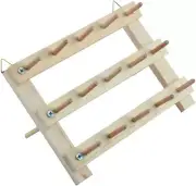 15-Spools Wooden Thread Holder Sewing and Embroidery Thread Rack and Organizer T