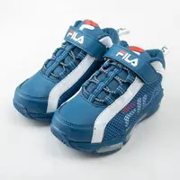 在飛比找樂天市場購物網優惠-FILA 兒童 氣墊籃球鞋 藍白 3-B415W-311 現