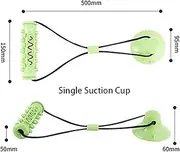 TPR Pet Dog Toy Toothbrush Chew Toy For Dogs Small Large Puppy Toys Sucker Toys Teething Stick Toy Dog Accessories Biting Toy cleaning expends energy grinding teeth (Color : 1Suction Cupn Green)