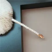 Genius Baroque Freshwater Pearl & Gold Hair Barrette Slides Clips -AUSTOCK