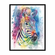 Zebra Framed Print Fine Art Poster Print