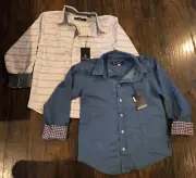 ben sherman boys 10/12 ling sleeve shirts