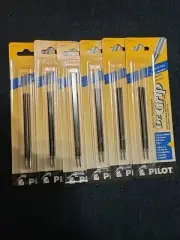 6 X PILOT Dr. Grip Ballpoint Ink Refills for Retractable Pens Blue Ink 77228 NEW