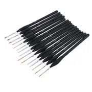 15pcs Miniature Paint Brush Set Nylon Hair Acrylic Painting Thin Hook Line Pen