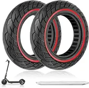 Amitor 10 x 2.125 Tyres, Solid Rubber, 10 Inch Solid Rubber Tyres Scooter with Non-Slip and Abrasion-Resistant, 10 x 2.125 Highly Stable Honeycomb Replacement Tyres, E Scooter Solid Tyres with