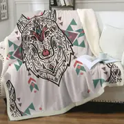 Persian Wolf Throw Blanket