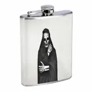 Death Reaper Em3 Flask 8oz Stainless Steel Hip Drinking Whiskey