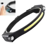 BIKIGHT LX300 2XPE+COB Induction Headlight 1200mAh 270° Wide Range 350LM 5 Lighting Modes Type-C Rechargeable Head Torch
