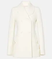 [Valentino] Valentino Wool-blend crêpe blazer AU 14 white