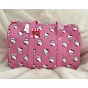 Sanrio Hello Kitty VHTF PINK Wheeled Handled Duffle Bag Luggage