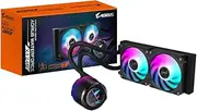 GIGABYTE AORUS WATERFORCE X II 240 AIO Liquid CPU Cooler- 2x120mm ARGB Fans, Full-Color LCD, Magnetic Interlocking Mechanism, Daisy-Chain, Intel LGA 1851 and AMD AM5 Compatible, 6 Year Warranty
